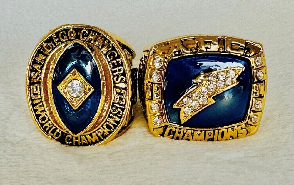 LA Chargers AFC Championship Ring Set with box, US SHIP 1963/1994