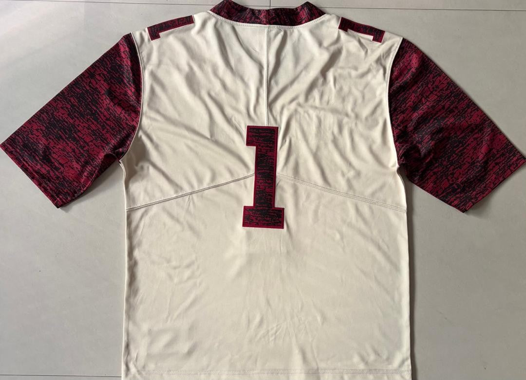 Oklahoma Sooners #1 Nike Stitched White Jersey Large and XL