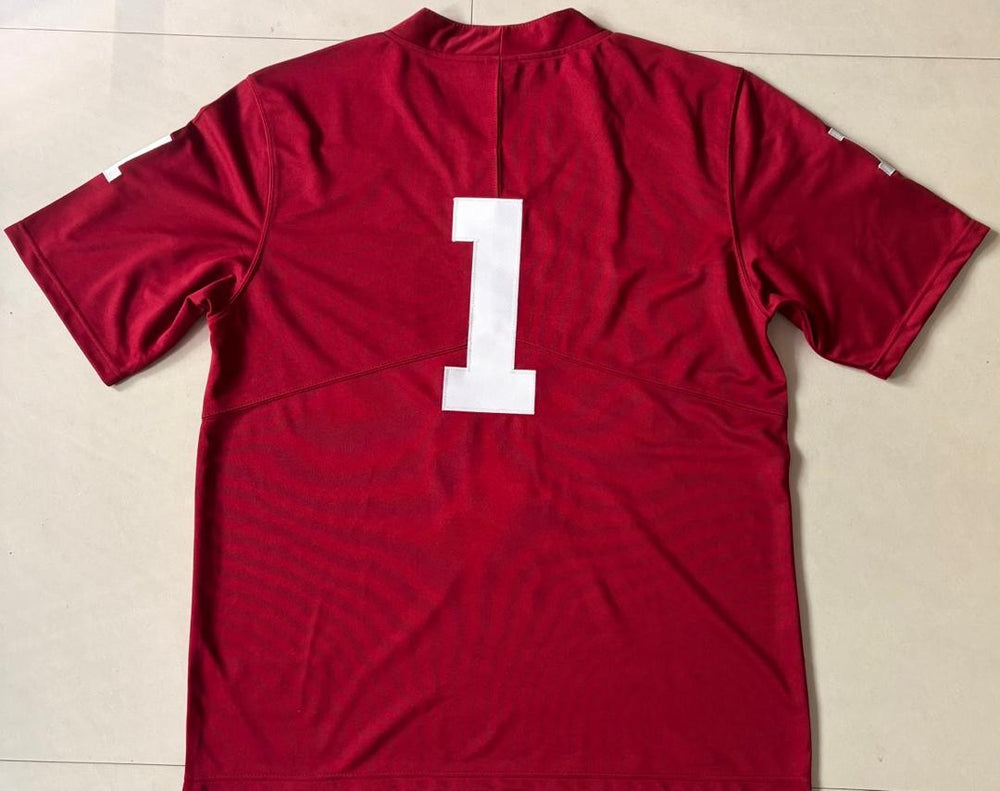 Oklahoma Sooners #1 Nike Stitched Red Jersey Large and XL