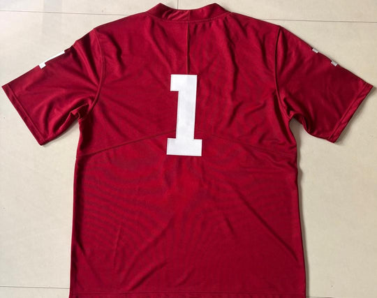 Oklahoma Sooners #1 Nike Stitched Red Jersey Large and XL