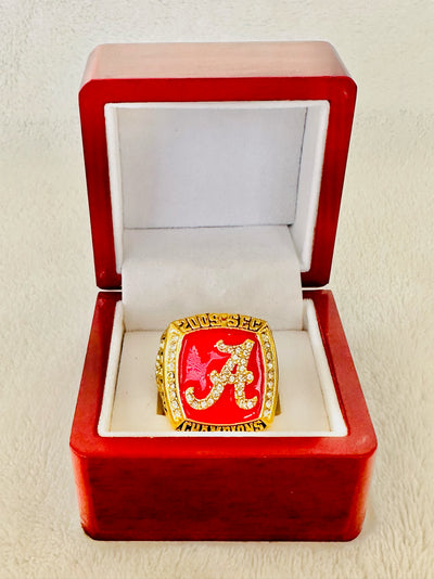 2009 Alabama Crimson Tide Championship Ring With Box - EB Sports Champion's Cache