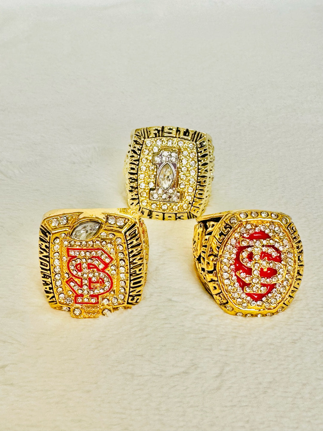 3 PCS Florida State Championship Ring Set With Box - EB Sports Champion's Cache