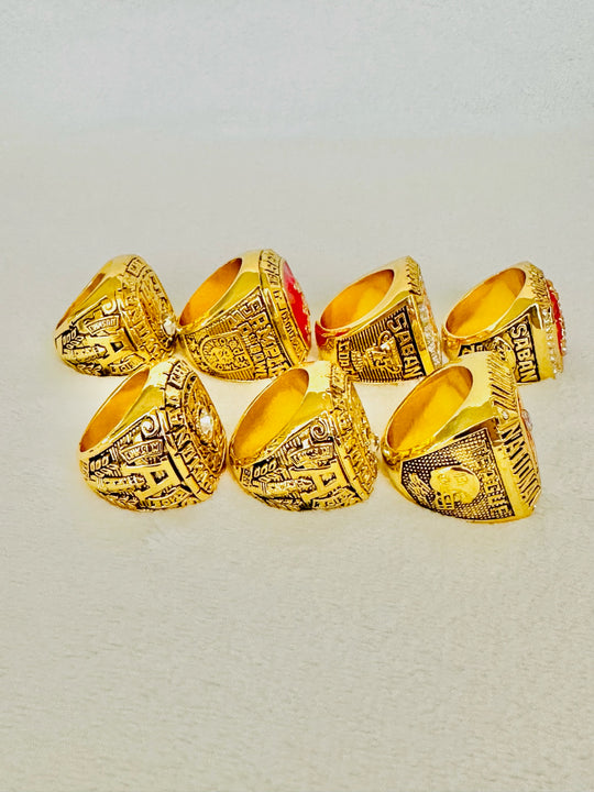 7 PCS Alabama Crimson Tide NCAA Championship Ring Set, US SHIP - EB Sports Champion's Cache