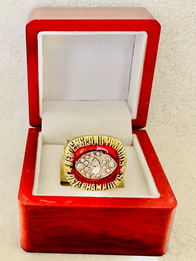 1985 New England Patriots AFC CHAMPIONSHIP RING W Wooden Box - EB Sports Champion's Cache