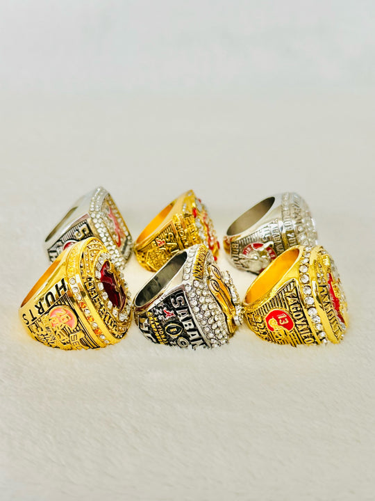 6 PCS Alabama Crimson Tide Championship Ring Set - EB Sports Champion's Cache