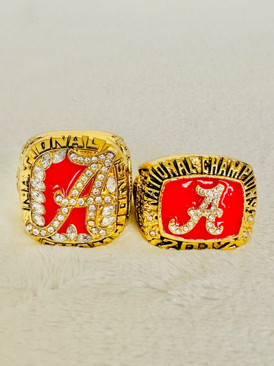 2 PCS Alabama Crimson Tide Championship Ring Set - EB Sports Champion's Cache