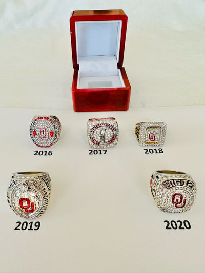 Oklahoma Sooners option 2 Championship Rings, PICK YOUR RING W Box - EB Sports Champion's Cache