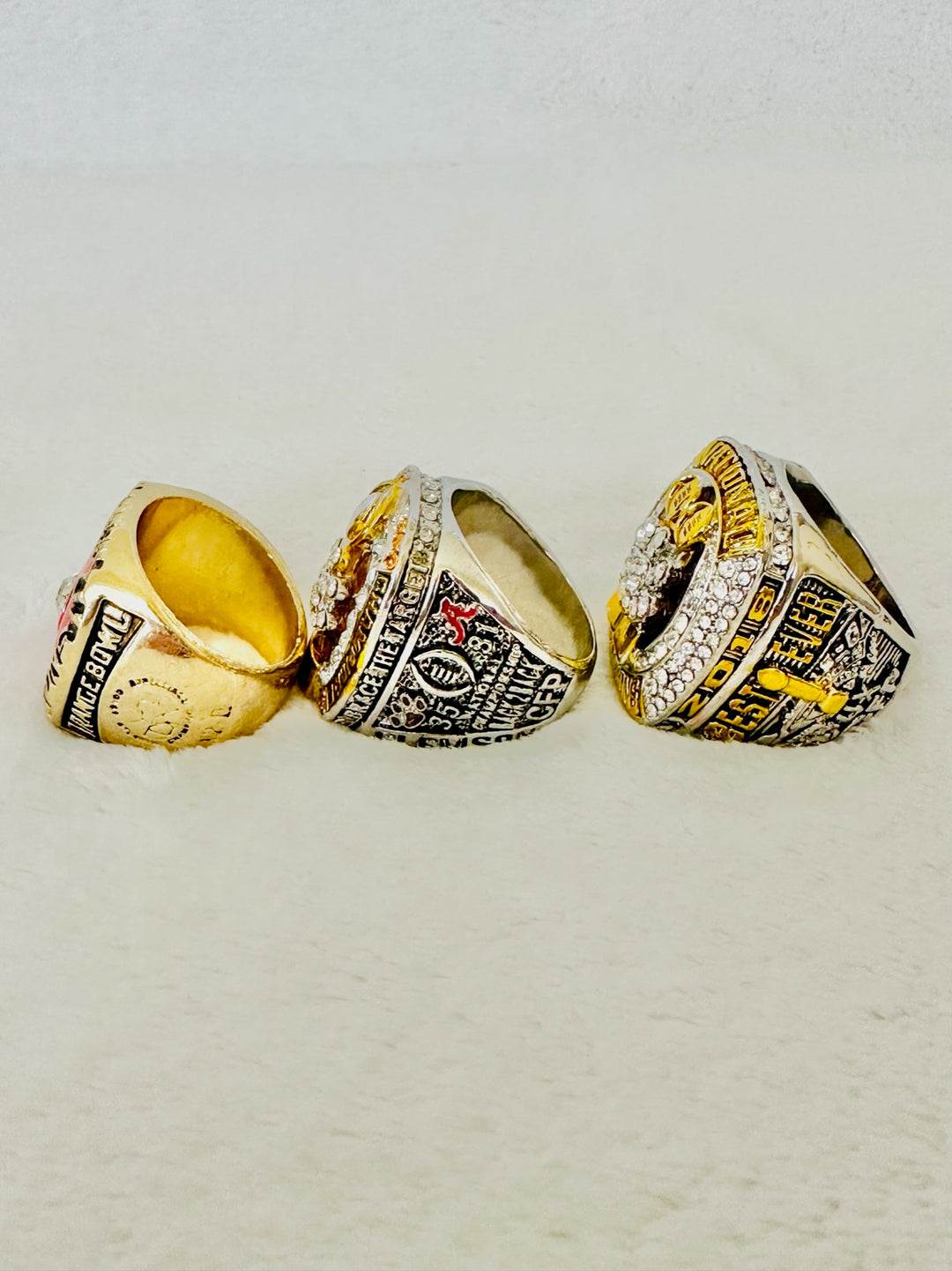 3 PCS Clemson Tigers Championship Ring Set - EB Sports Champion's Cache