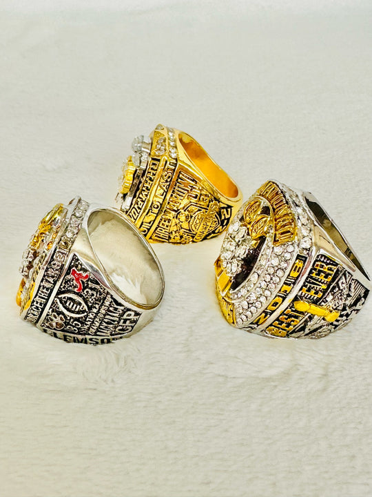 3 PCS Clemson Tigers Championship Ring Set with box - EB Sports Champion's Cache