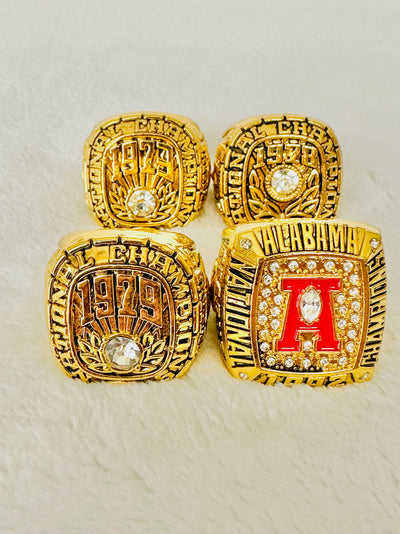 4 PCS Alabama Crimson Tide Championship Ring Set - EB Sports Champion's Cache