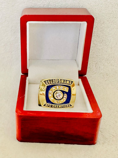 2001 ST Louis Rams NFC Championship Ring W Box - EB Sports Champion's Cache