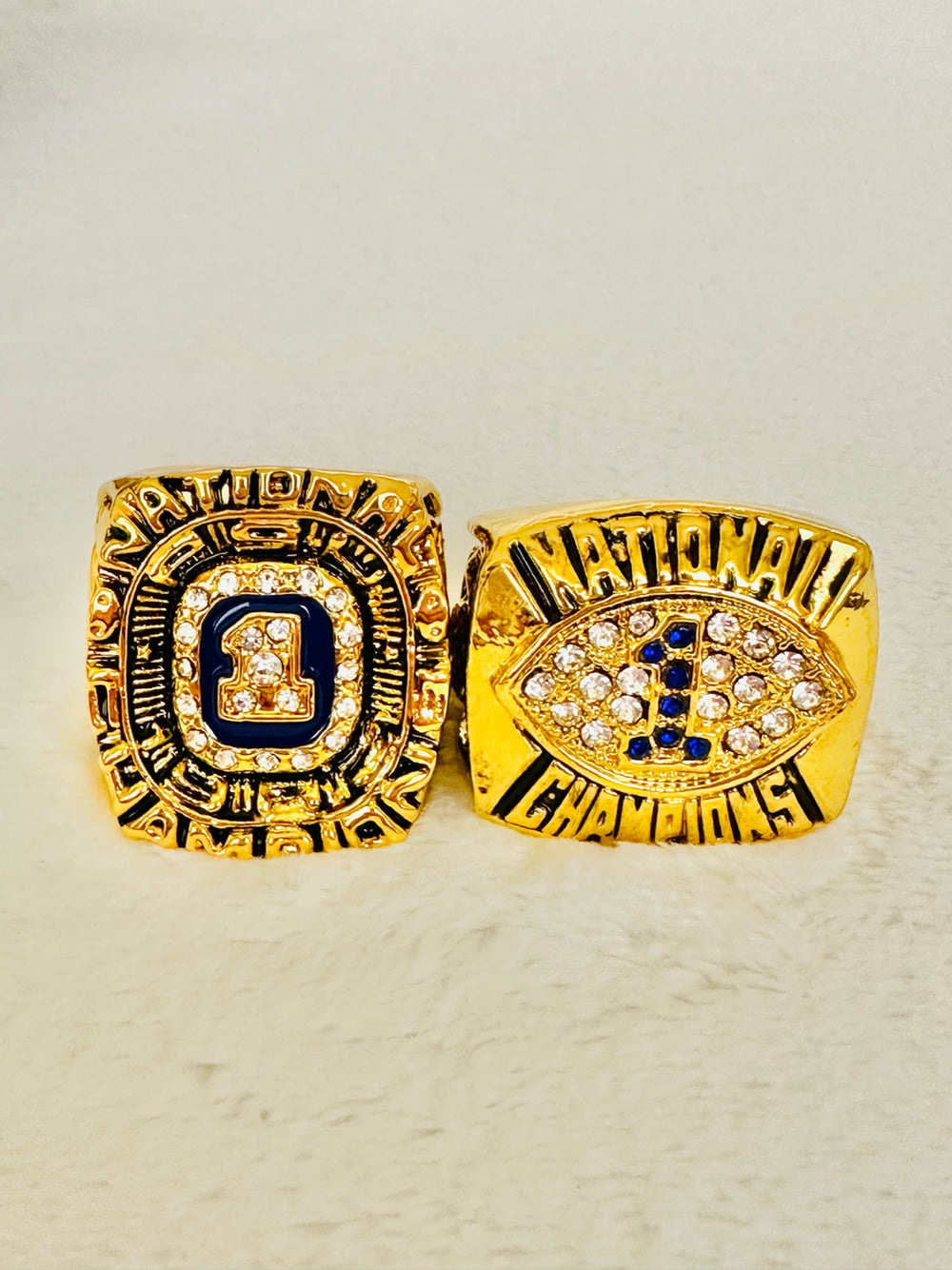 2 PCS Penn State Championship Ring Set, W box - EB Sports Champion's Cache