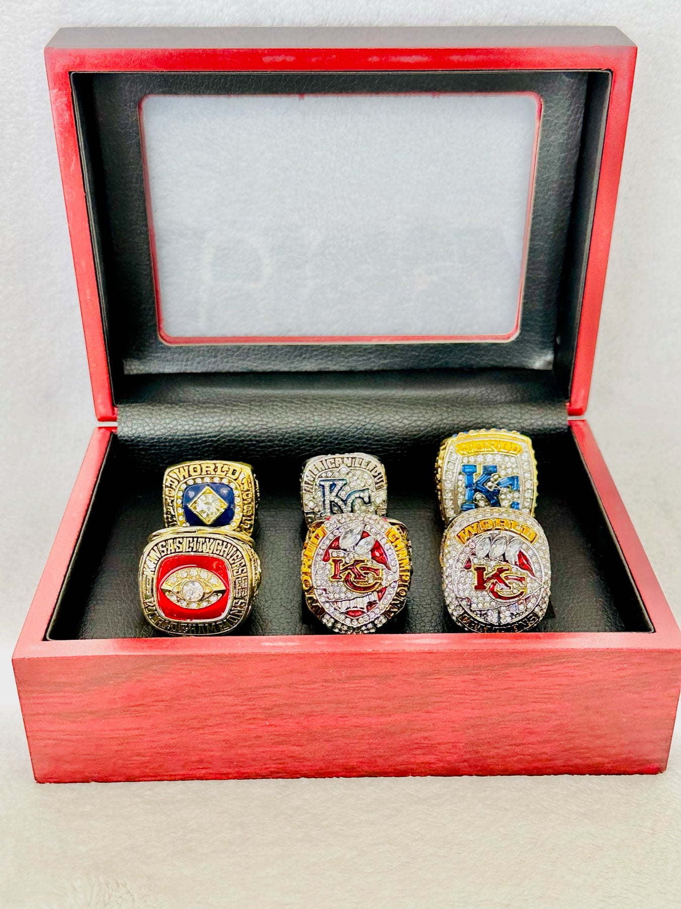 4 Pcs Collectors Rings Kansas City Royals World Series Championship Rings  set