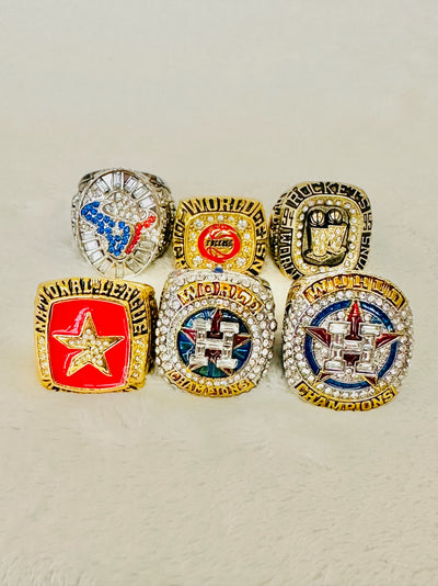 6 PCS Houston Ultimate Sports Collection: Rockets, Texans, Astros - EB Sports Champion's Cache