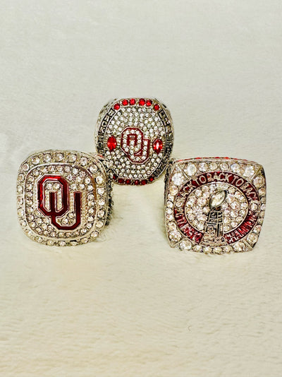 3 PCS Oklahoma Sooners Championship Ring Set - EB Sports Champion's Cache