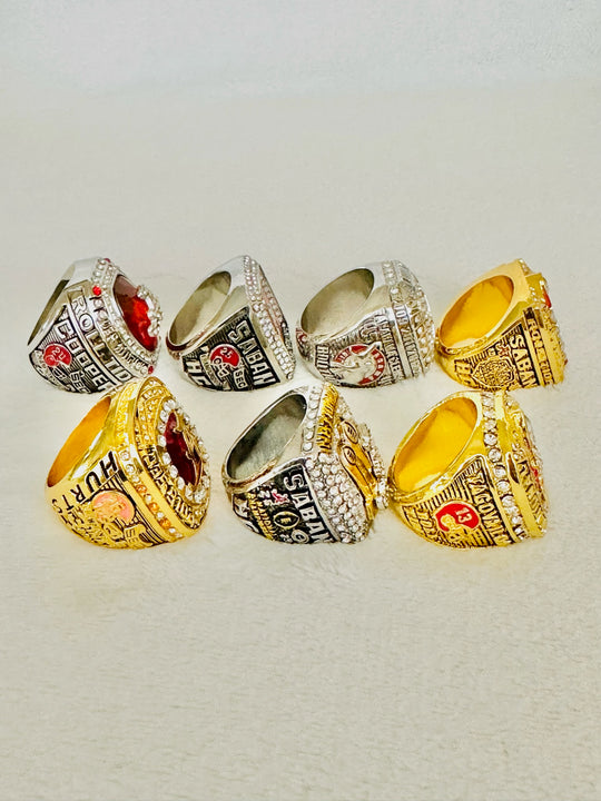 7 PCS Alabama Crimson Tide NCAA Championship Ring Set, US SHIP beautiful Rings - EB Sports Champion's Cache