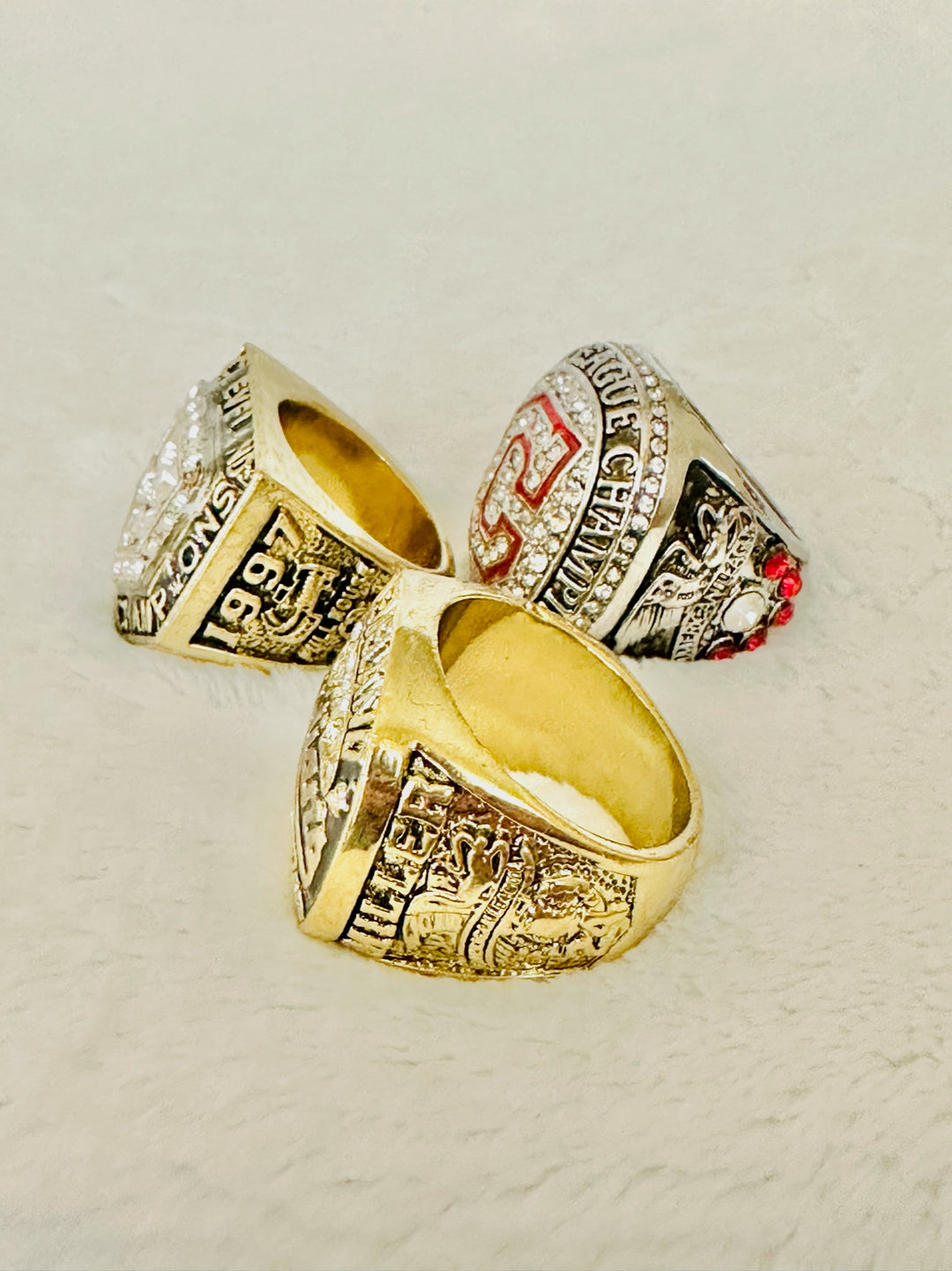 3 PCS Cleveland Indians NL Championship Rings with box - EB Sports Champion's Cache