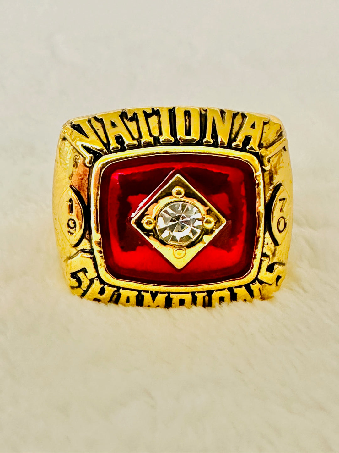 1970 Nebraska Cornhuskers 18k GP Brass Championship Ring, US SHIP - EB Sports Champion's Cache