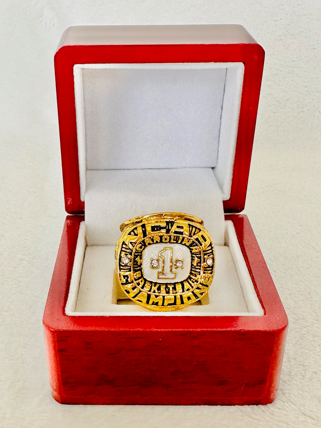 1982 North Carolina Tarheels NCAA SP Brass Championship Ring W box - EB Sports Champion's Cache