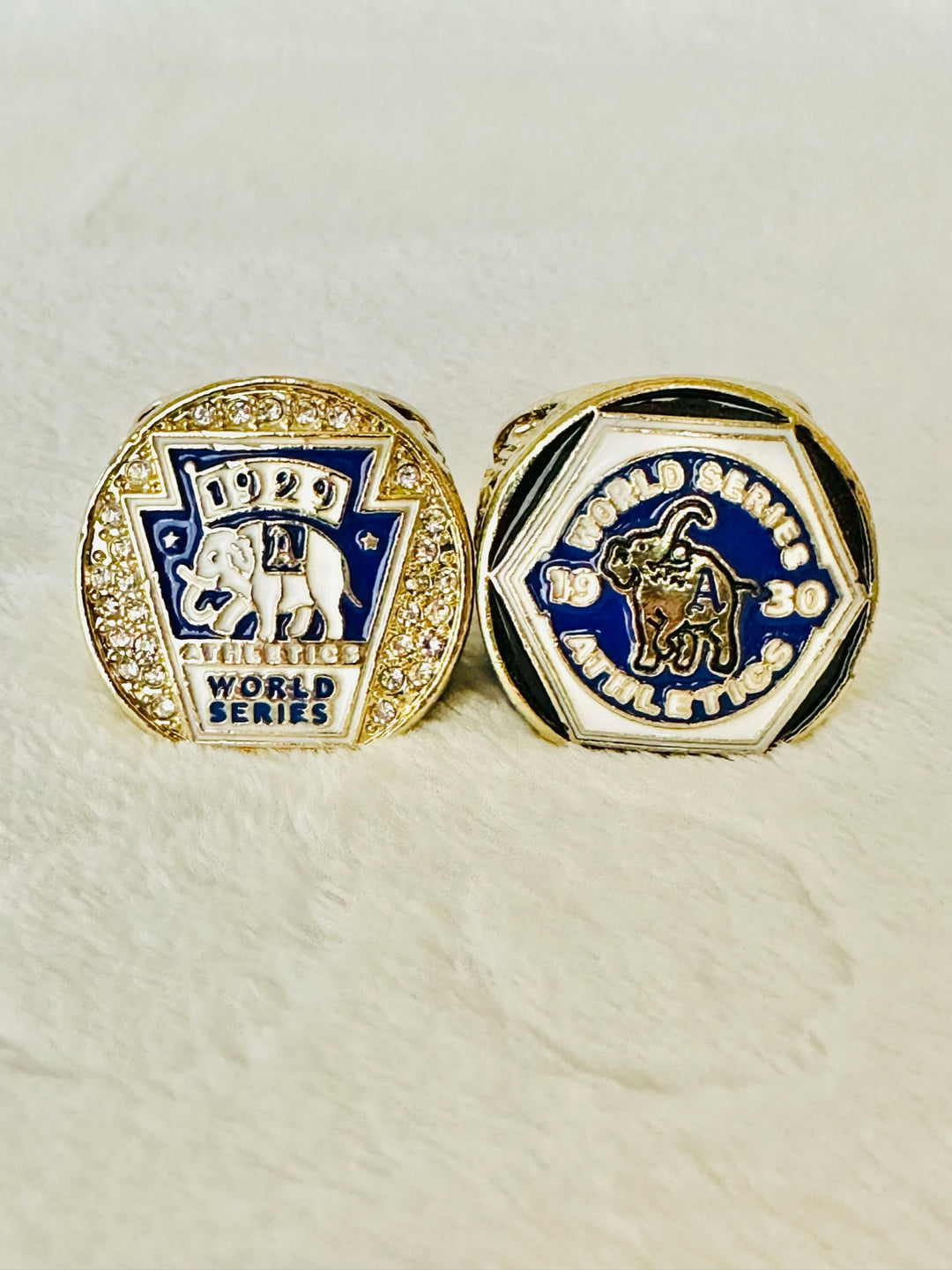 2 PCS 1929 AND 1931 Philadelphia Athletics World Series Championship Ring, SHIP - EB Sports Champion's Cache