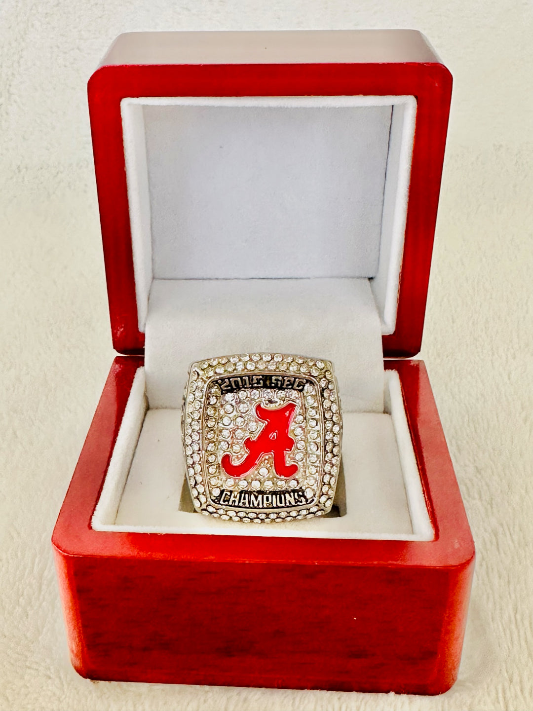 2015 Alabama Crimson Tide Championship Ring With Box - EB Sports Champion's Cache