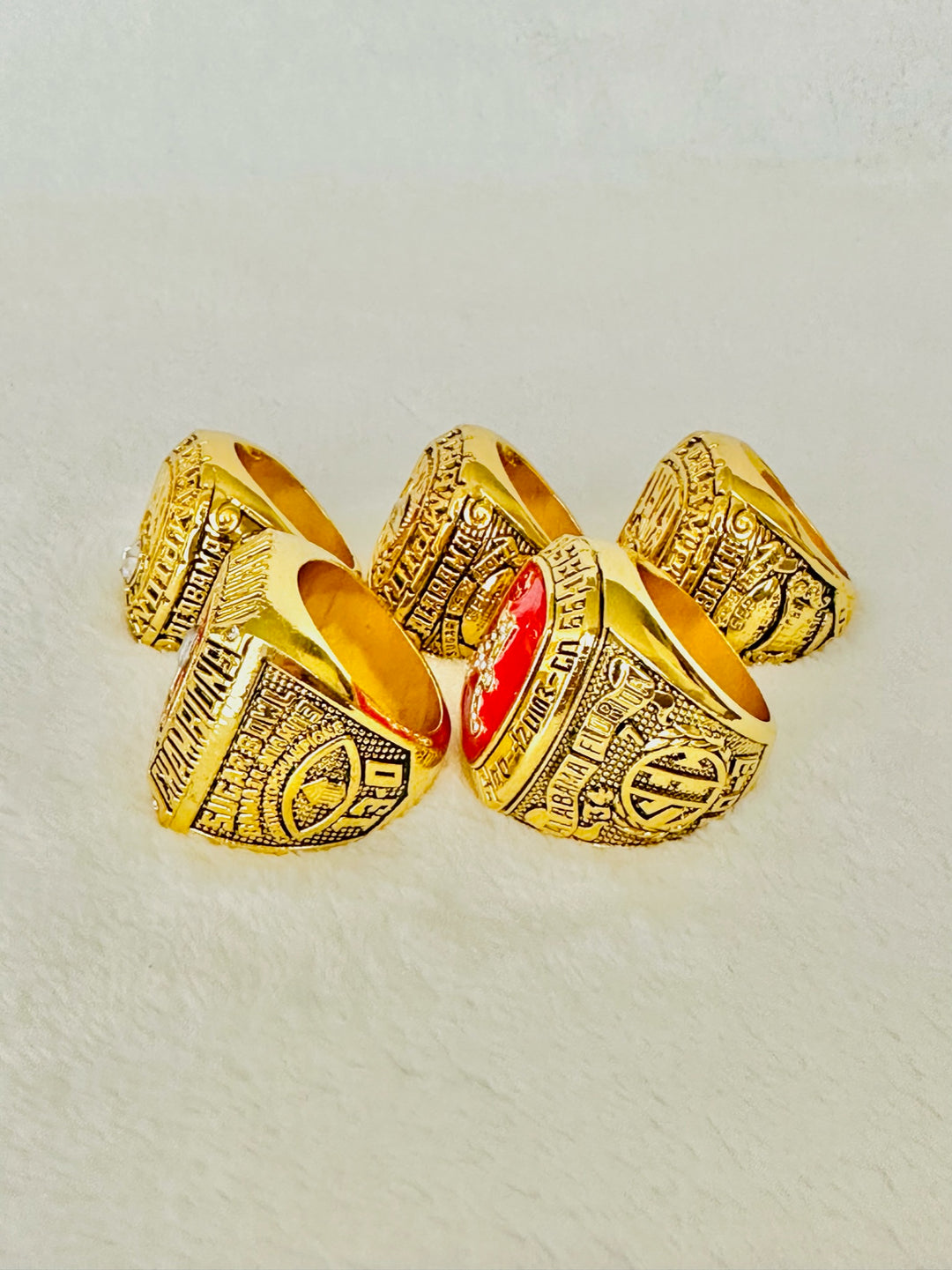 5 PCS Alabama Crimson Tide Championship Ring Set - EB Sports Champion's Cache