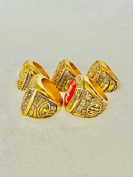 5 PCS Alabama Crimson Tide Championship Ring Set - EB Sports Champion's Cache