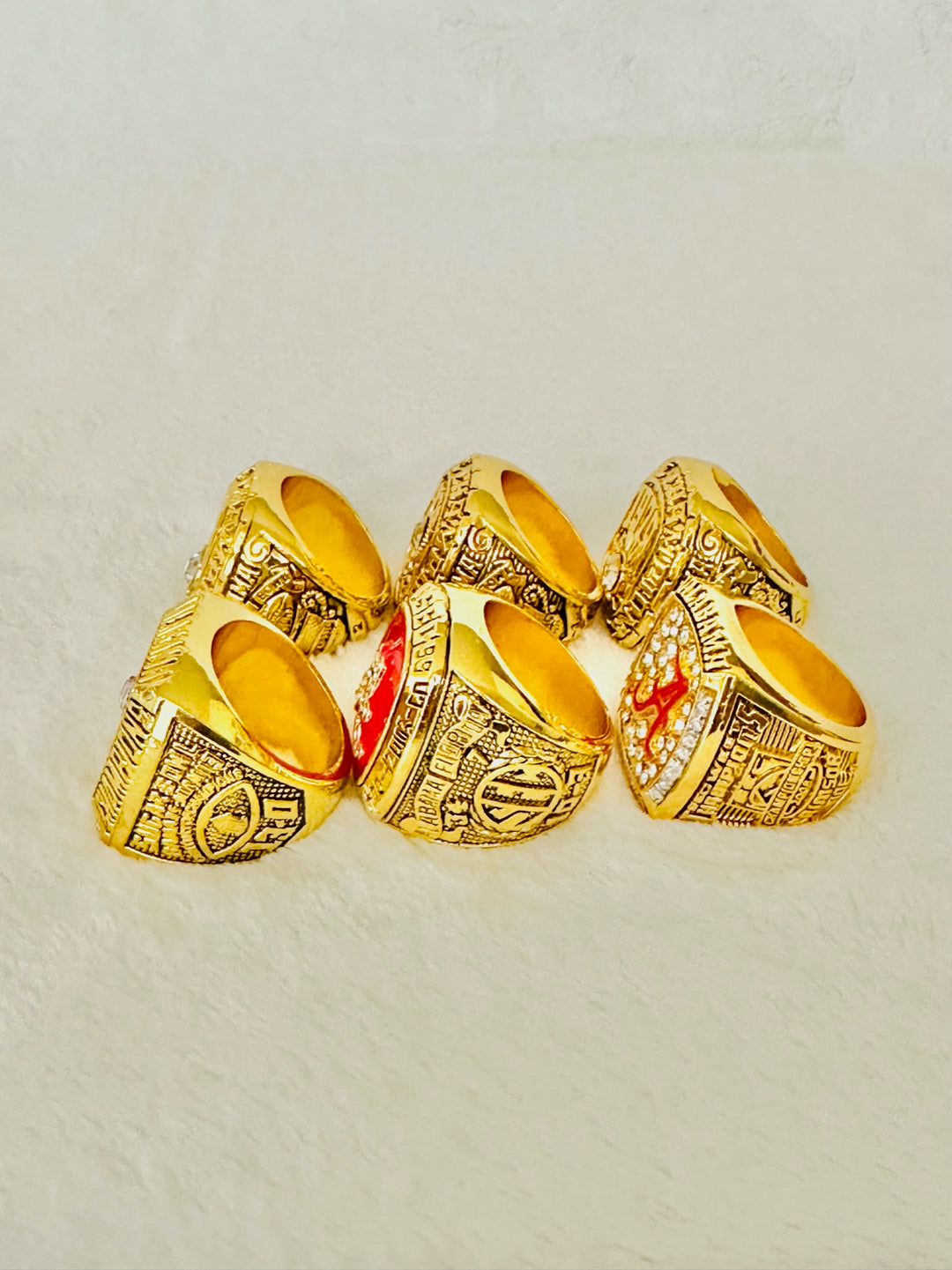 6 PCS Alabama Crimson Tide Championship Ring Set - EB Sports Champion's Cache