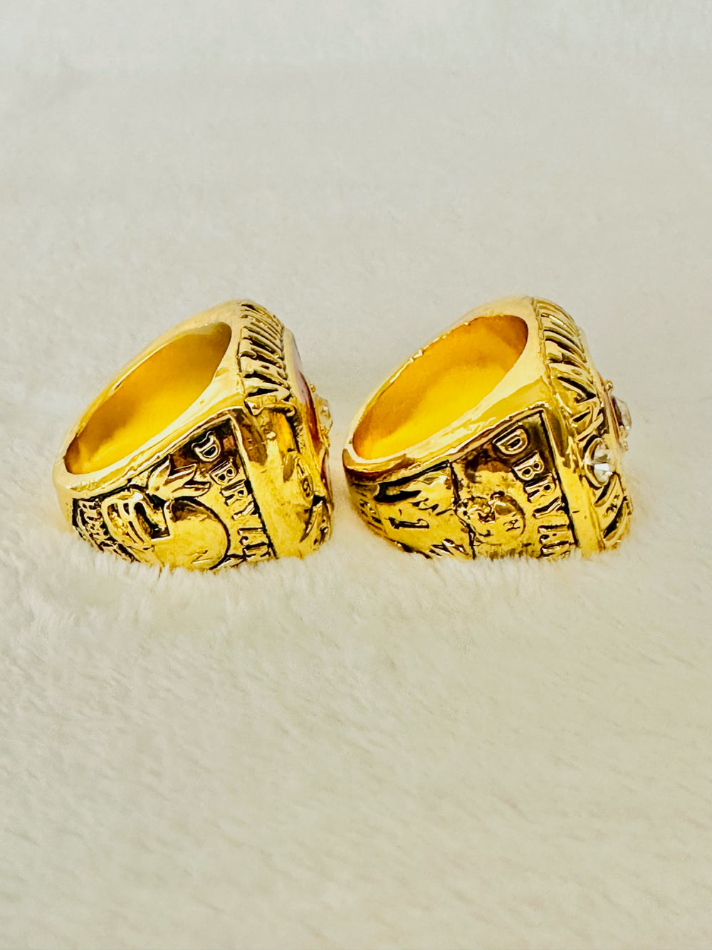 2 PCS 1970 and 1971 Nebraska Cornhuskers 18k GP Brass Championship Ring, US SHIP - EB Sports Champion's Cache