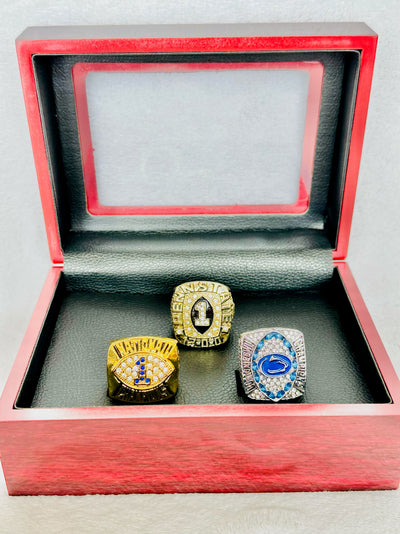 3 PCS Penn State Championship Ring Set, W box - EB Sports Champion's Cache