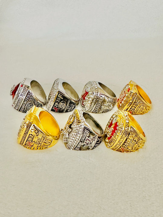 7 PCS Alabama Crimson Tide NCAA Championship Ring Set, US SHIP beautiful Rings - EB Sports Champion's Cache