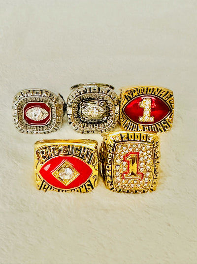 5 PCS Oklahoma Sooners Championship Ring Set - EB Sports Champion's Cache