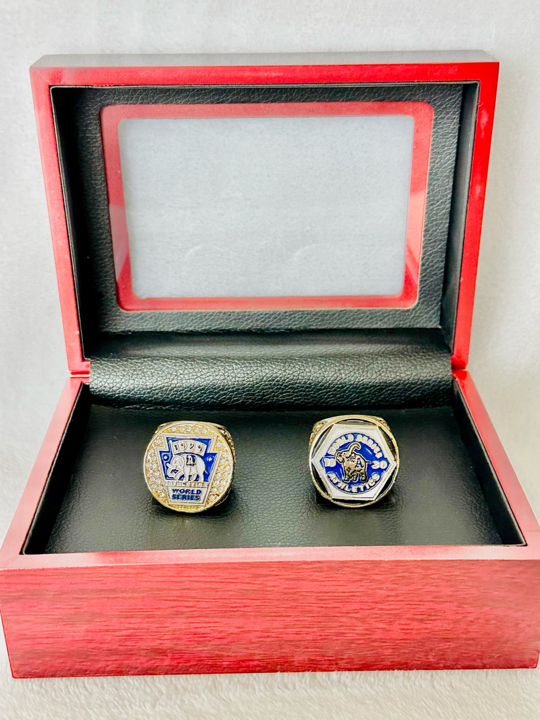 2 PCS 1929 AND 1931 Philadelphia Athletics World Series Championship Ring W Box,  SHIP - EB Sports Champion's Cache