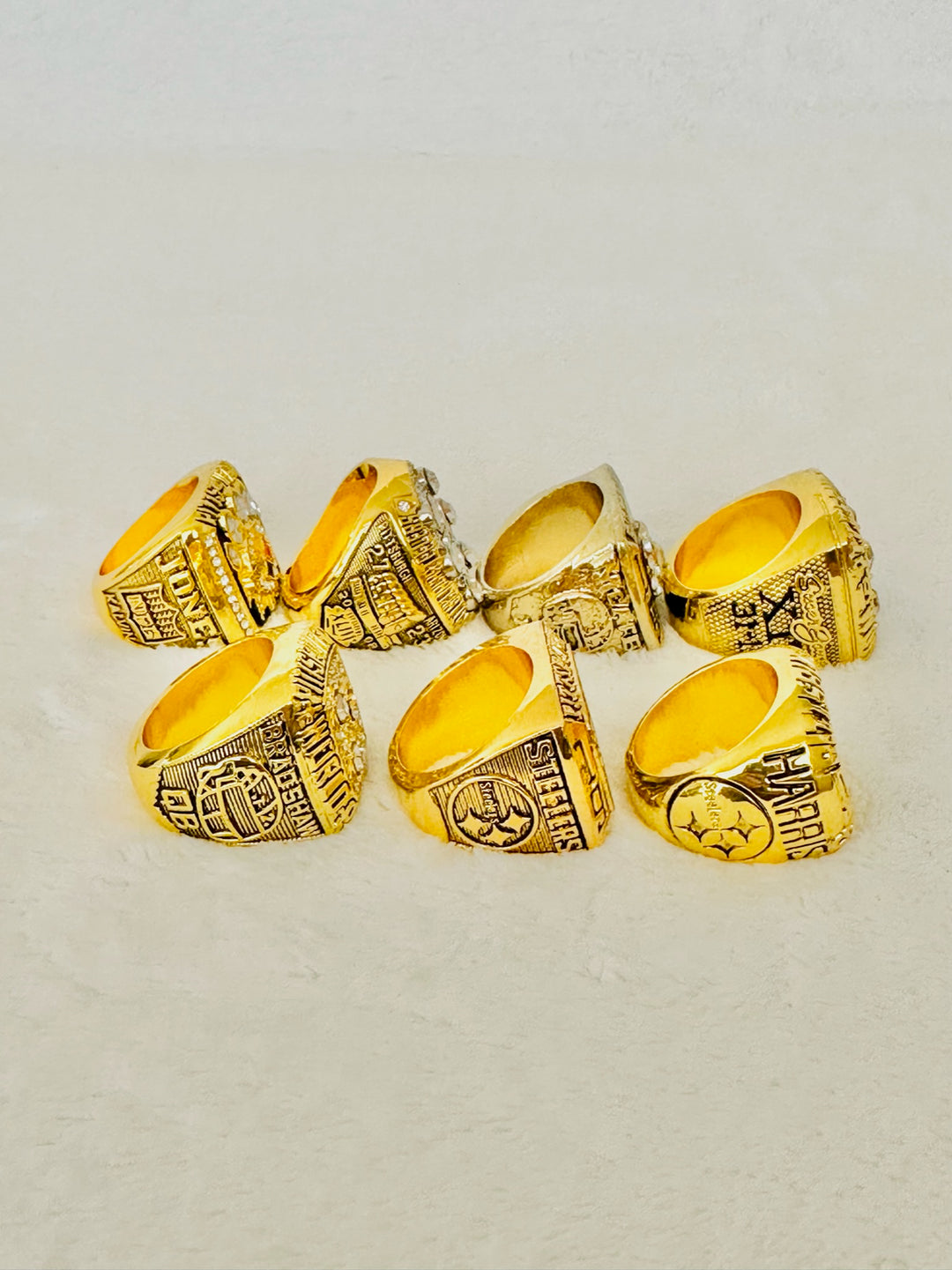 7 PCS Steelers Championship Ring set - EB Sports Champion's Cache