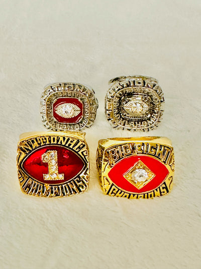 4 PCS Oklahoma Sooners Championship Ring Set - EB Sports Champion's Cache