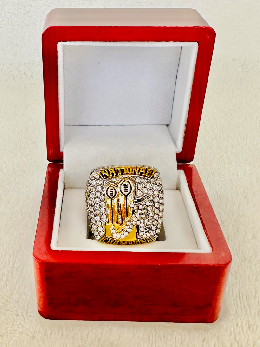 2017 Alabama Crimson Tide Championship Ring With Box - EB Sports Champion's Cache