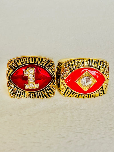 2 PCS Oklahoma Sooners Championship Ring Set - EB Sports Champion's Cache