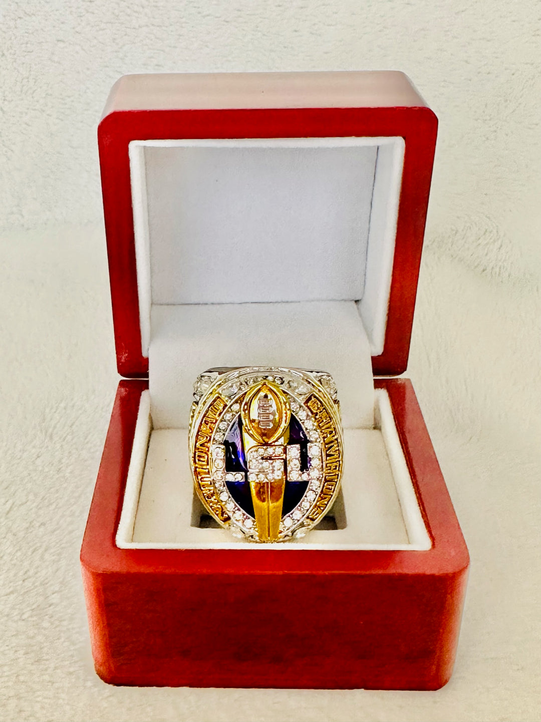 2019 LSU Tigers National Championship Ring W Box, US SHIP - EB Sports Champion's Cache