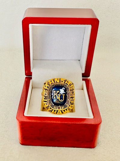 1992 Kansas Jayhawks Football  Championship Ring W Box, US SHIP - EB Sports Champion's Cache