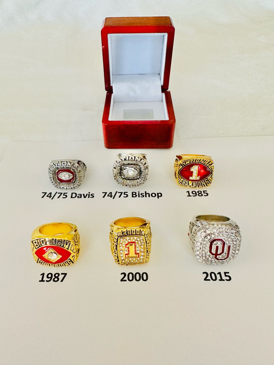 Oklahoma Sooners Championship Rings, PICK YOUR RING W Box - EB Sports Champion's Cache