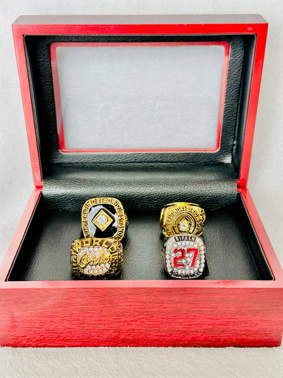 4 PCS Baltimore Orioles World Series Championship and Cal Ripken Ring Set W Box,  SHIP - EB Sports Champion's Cache