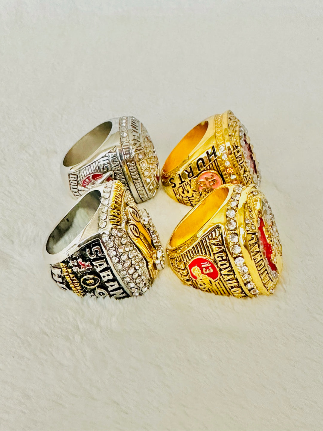 4 PCS Alabama Crimson Tide Championship Ring Set - EB Sports Champion's Cache