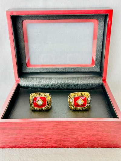 2 PCS 1970 and 1971 Nebraska Cornhuskers 18k GP Brass Championship Ring W Box, US SHIP - EB Sports Champion's Cache