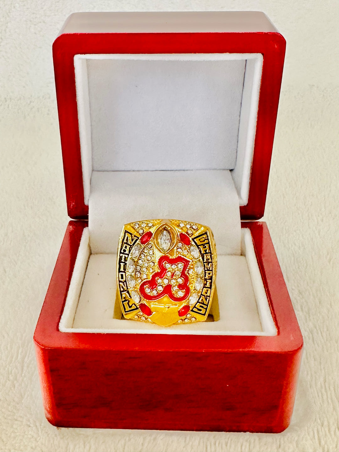 2015 Alabama Crimson Tide Championship Ring With Box - EB Sports Champion's Cache