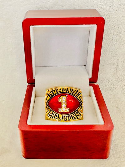 1985 Oklahoma Sooners Championship Ring W Box - EB Sports Champion's Cache