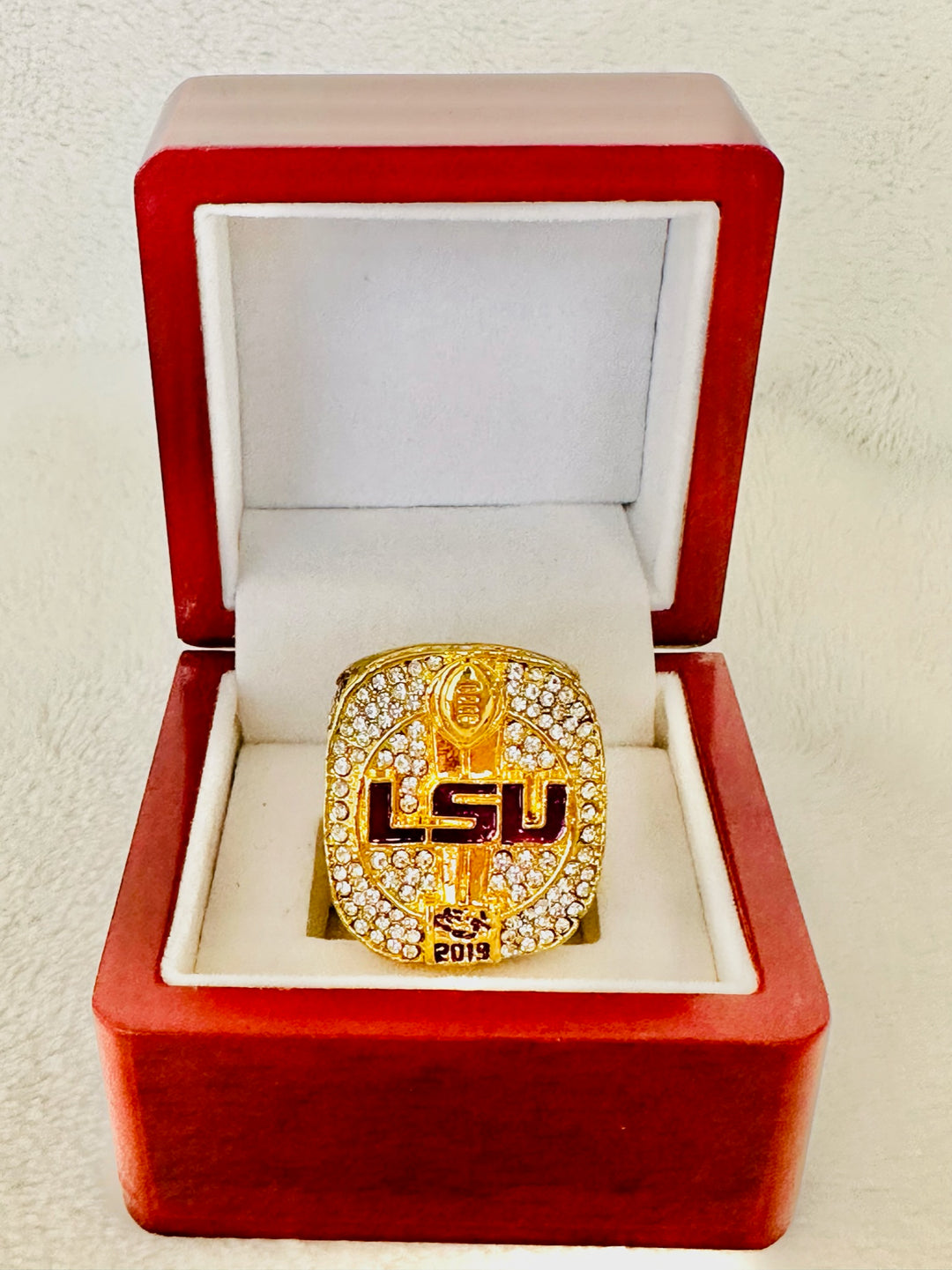 2019 LSU Tigers National Championship Ring W Box, US SHIP - EB Sports Champion's Cache