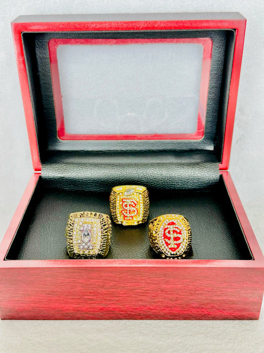 3 PCS Florida State Championship Ring Set With Box - EB Sports Champion's Cache