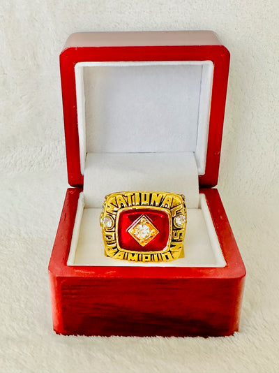 1971 Nebraska Cornhuskers 18k GP Brass Championship Ring W Box, US SHIP - EB Sports Champion's Cache