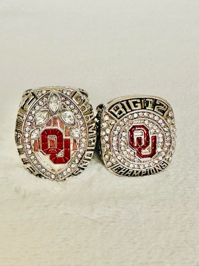 2 PCS Oklahoma Sooners Championship Ring Set - EB Sports Champion's Cache