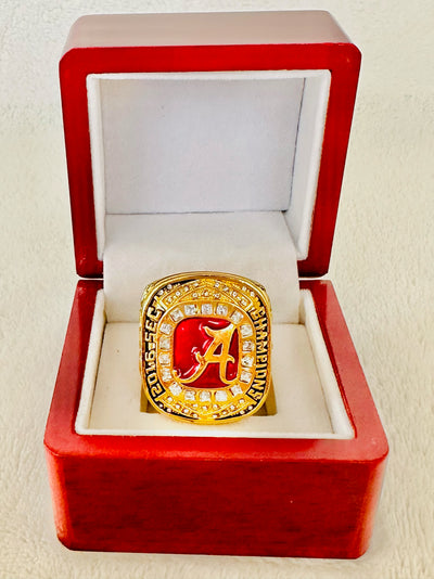 2016 Alabama Crimson Tide Championship Ring With Box - EB Sports Champion's Cache